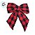 Laço Decorativo Xadrez Vermelho e Preto G - 33cm - 1 unidade - Rizzo - Imagem 2