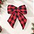 Laço Decorativo Xadrez Vermelho e Preto M - 28cm - 1 unidade - Rizzo - Imagem 1