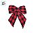 Laço Decorativo Xadrez Vermelho e Preto M - 28cm - 1 unidade - Rizzo - Imagem 2