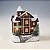 Casinha Decorativa de Natal com LED - Vinho - 10,5x11x7,5cm - 1 unidade - Rizzo - Imagem 1