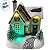 Casinha Decorativa de Natal com LED - Verde Claro - 10,5x11x7,5cm - 1 unidade - Rizzo - Imagem 3