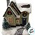 Casinha Decorativa de Natal com LED - Verde Claro - 10,5x11x7,5cm - 1 unidade - Rizzo - Imagem 4