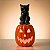 Enfeite Decorativo De Halloween com Luz - Telefone Abóbora - Gato e Abóbora - 15x37x12cm - 1 unidade - Rizzo - Imagem 1