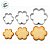 Kit Cortadores Margaridas - Ref.667 - 7x5,5x3,5cm - 3 unidades - RR Cortadores - Rizzo - Imagem 3