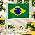 Bandeira de Tecido com Haste - Brasil - 38x25cm - 12 unidades - Rizzo - Imagem 4
