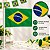Bandeira de Tecido com Haste - Brasil - 38x25cm - 12 unidades - Rizzo - Imagem 5