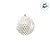 Bola de Natal - Branco com Glitter Losango  - 10cm - 4 unidades - Cromus - Rizzo - Imagem 3