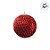 Bola de Natal - Vermelho com Glitter  Losango  - 10cm - 4 unidades - Cromus - Rizzo - Imagem 3