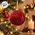 Bola de Natal - Vermelho com Glitter  Losango  - 10cm - 4 unidades - Cromus - Rizzo - Imagem 5