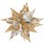 Poinsétia Decorativa - Metalizado Ouro 2 - 35x30cm - 1 unidade - Cromus - Rizzo - Imagem 3