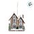 Casinha Decorativa de Natal - Marrom e Branco - 17cm - 1 unidade - Cromus - Rizzo - Imagem 3