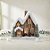Casinha Decorativa de Natal com LED - Marrom - 25cm - 1 unidade - Cromus - Rizzo - Imagem 1