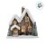 Casinha Decorativa de Natal com LED - Marrom - 25cm - 1 unidade - Cromus - Rizzo - Imagem 3