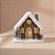 Casinha Decorativa de Natal com LED - Marrom - 17,5cm - 1 unidade - Cromus - Rizzo - Imagem 1