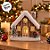 Casinha Decorativa de Natal com LED - Marrom - 17,5cm - 1 unidade - Cromus - Rizzo - Imagem 5