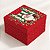 Caixa Quadrada com Tampa - Natal Afetivo - Vermelho - G 32x32x13cm - 1 unidade - Cromus - Rizzo - Imagem 1