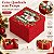 Caixa Quadrada com Tampa - Natal Afetivo - Vermelho - G 32x32x13cm - 1 unidade - Cromus - Rizzo - Imagem 6