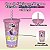 Copo de Plástico com Tampa e Canudo - Minnie Mouse - Rosa - 500ml - 1 unidade - Disney Original - Rizzo - Imagem 2