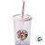 Copo de Plástico com Tampa, Canudo e LED - Princesas Disney - Rosa Claro - 490ml - 1 unidade - Disney Original - Rizzo - Imagem 4