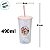 Copo de Plástico com Tampa, Canudo e LED - Princesas Disney - Rosa Claro - 490ml - 1 unidade - Disney Original - Rizzo - Imagem 6