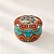 Lata De Metal Estampa De Mandala - Vermelho, Laranja e Verde - 7x4,5cm - 130ml  - 1 unidade - Rizzo - Imagem 1