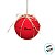 Bola de Natal - Veludo Vermelho e Laço Ouro - 10x10x10cm - 4 unidades - Cromus - Rizzo - Imagem 4