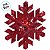 Enfeite para Pendurar de Natal - Floco de Neve - Vermelho - 13x13x4cm - 1 unidade - Cromus - Rizzo - Imagem 2