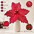 Poinsétia Decorativa - Vermelho com Glitter - 43cm - 1 unidade - Cromus - Rizzo - Imagem 4