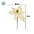 Poinsétia Decorativa - Branco com Glitter Dourado - 43cm - 1 unidade - Cromus - Rizzo - Imagem 3