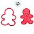 Cortador + Carimbo - Boneco Gingerbread - Ref. 1089 - 7x5,5cm - 1 unidade - RR Cortadores - Rizzo - Imagem 3