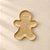 Bandeja Decorativa de Natal - Boneco Gingerbread - Nude - 21,5cm - 1 unidade - Rizzo - Imagem 1