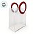 Sacola Transparente Fosca PVC com Alça Redonda de Couro Marsala - 23x27x13cm - 1 unidade - Rizzo - Imagem 2