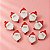 Mini Prendedor de Natal - Papai Noel Vermelho - 3,5x1cm - 10 unidades - Rizzo - Imagem 1