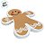 Guardanapo de Papel Natalino - Biscoito Gingerbread - 32,5x32,5cm - 20 unidades - Cromus - Rizzo - Imagem 3