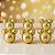 Bola de Natal - Mickey - Glitter Flocado Dourada - 6cm - Disney Original - 6 unidades - Cromus - Rizzo - Imagem 1