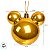 Bola de Natal - Mickey - Metalizada Dourada - 6cm - Disney Original - 6 unidades - Cromus - Rizzo - Imagem 4