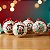 Bola de Natal - Mickey Mouse - Xadrez Branco - 8cm - Disney Original - 4 unidades - Cromus - Rizzo - Imagem 1