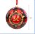 Bola de Natal - Mickey Mouse - Xadrez Vermelho - 8cm - Disney Original - 4 unidades - Cromus - Rizzo - Imagem 4