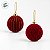 Bola de Natal - Losango Flocada - Bordô e Ouro - 12cm  - 2 unidades - Cromus - Rizzo - Imagem 2