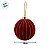 Bola de Natal - Losango Flocada - Bordô e Ouro - 12cm  - 2 unidades - Cromus - Rizzo - Imagem 3