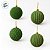 Bola de Natal - Losango Flocada - Verde e Ouro - 10cm  - 4 unidades - Cromus - Rizzo - Imagem 2