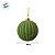 Bola de Natal - Losango Flocada - Verde e Ouro - 10cm  - 4 unidades - Cromus - Rizzo - Imagem 3