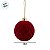 Bola de Natal - Ondulada e Flocada - Bordô - 12cm - 2 unidades - Cromus - Rizzo - Imagem 3