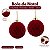 Bola de Natal - Ondulada e Flocada - Bordô - 12cm - 2 unidades - Cromus - Rizzo - Imagem 4