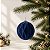 Bola de Natal - Ondulada e Flocada - Azul Marinho - 10cm - 4 unidades - Cromus - Rizzo - Imagem 1