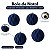 Bola de Natal - Ondulada e Flocada - Azul Marinho - 10cm - 4 unidades - Cromus - Rizzo - Imagem 4