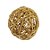 Bola Rattan Ouro 7,5cm - 01 unidade - Cromus Natal - Rizzo Embalagens - Imagem 1
