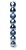 Bolas em Tubo Azul Celeste 8cm - 08 unidades - Cromus Natal - Rizzo Embalagens - Imagem 1