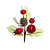 Pick com Galhos Folhas Frutas e Pinha 10cm - 01 unidade - Cromus Natal - Rizzo Embalagens - Imagem 1