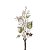 Galho Médio Frutos Folhas Branco e Verde Nevados 35cm - 01 unidade - Cromus Natal - Rizzo Embalagens - Imagem 1